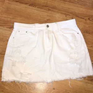 White Jean skirt